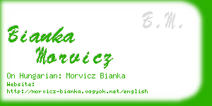 bianka morvicz business card